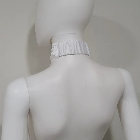 NWOT SHOW ME Your MuMu Jasmine Halter Mini Dress in Ivory Luxe Satin - Picture 7 of 12